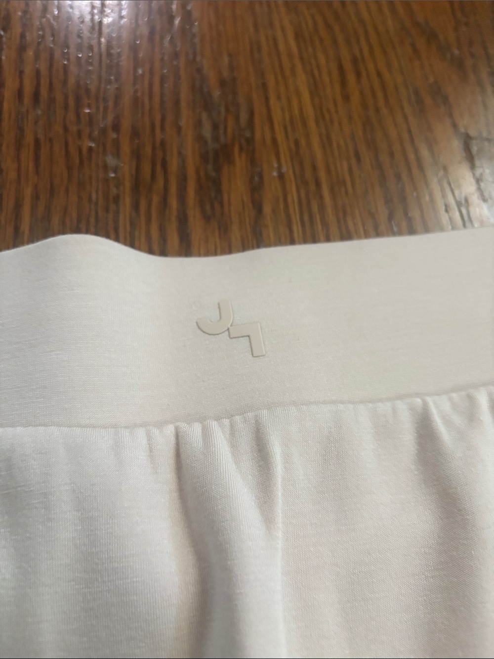 Neutral A-Line Athletic Skirt with White Trim - Picture 3 of 6